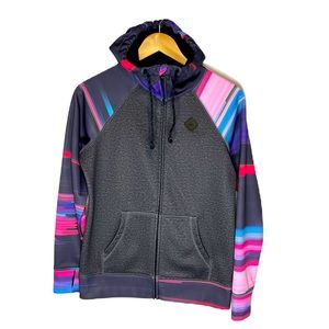 Burton, Dryride hoodie.  Wind and water resistant.  Moisture wicking material.